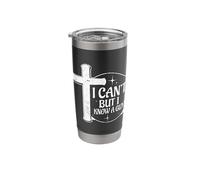 Funny Jesus Christ Meme I Can't But I Know A Guy Religious Stainless Steel Insulated Tumbler