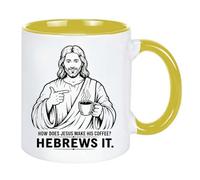 Funny Jesus Christian Ceramic Coffee Mug Gifts,How Does Jesus Make His Coffee CoffeeMug,Religious Humor Gift, Birthday Gift for Friends Coworkers Bible Verse Faith Cup