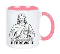 Funny Jesus Christian Ceramic Coffee Mug Gifts,How Does Jesus Make His Coffee CoffeeMug,Religious Humor Gift, Birthday Gift for Friends Coworkers Bible Verse Faith Cup