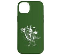 Funny Jesus Riding Dinosaur Case for iPhone 14 Plus