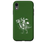 Funny Jesus Riding Dinosaur Case for iPhone XR