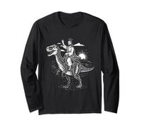 Funny Jesus Riding Dinosaur Long Sleeve T-Shirt