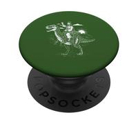 Funny Jesus Riding Dinosaur PopSockets Adhesive PopGrip