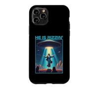 Funny jesus rizzin easter Ufo alien abduction space christ Case for iPhone 11 Pro