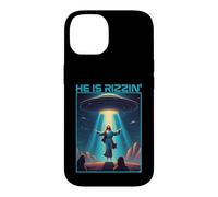 Funny jesus rizzin easter Ufo alien abduction space christ Case for iPhone 14