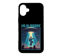 Funny jesus rizzin easter Ufo alien abduction space christ Case for iPhone 16 Plus