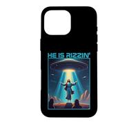 Funny jesus rizzin easter Ufo alien abduction space christ Case for iPhone 16 Pro Max