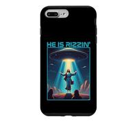 Funny jesus rizzin easter Ufo alien abduction space christ Case for iPhone 7 Plus/8 Plus