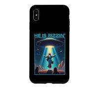 Funny jesus rizzin easter Ufo alien abduction space christ Case for iPhone XS Max