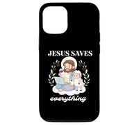Funny JESUS SAVES Everything Christian Laptop Lamb Case for iPhone 12/12 Pro