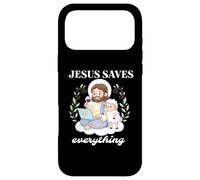 Funny JESUS SAVES Everything Christian Laptop Lamb Case for iPhone 17 Pro Max