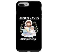 Funny JESUS SAVES Everything Christian Laptop Lamb Case for iPhone 7 Plus/8 Plus