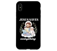 Funny JESUS SAVES Everything Christian Laptop Lamb Case for iPhone XS Max