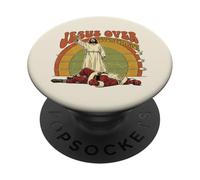 Funny Jesus vs Santa Boxing Christian PopSockets Adhesive PopGrip