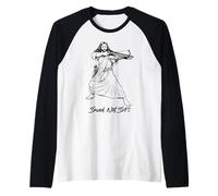 Funny Jesus with a Crossbow Saved Not Soft Cute Christian Raglan Baseball Tee