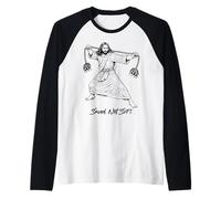 Funny Jesus with Bear Claw Saved Not Soft Cute Christian Raglan Baseball Tee