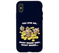 Funny Jewish Tshirt Dreidel Spin Me Round Cute Hanukkah Case for iPhone X/XS