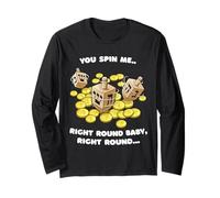 Funny Jewish Tshirt Dreidel Spin Me Round Cute Hanukkah Long Sleeve T-Shirt