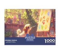 Funny Jigsaw Puzzles for Adults: 1000-Piece Dog Jigsaw Puzzle Collection - Challenging Dog Puzzle for Enthusiasts - Happily Jigsaw Puzzles Offers Vibrant, Detailed Canine Art 38x26cm/1000pcs
