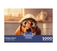 Funny Jigsaw Puzzles for Adults: The Dog Jigsaw 1000 - An Award-Winning Style Dog Puzzle - Experience Premium Craftsmanship with Happily Jigsaw Puzzle 38x26cm/1000pcs