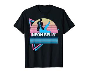 Funny Jiu Jitsu BJJ Retro Neon Belly T-Shirt