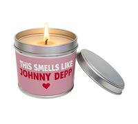 Funny Johnny Depp Candle for Film Fans, Vanilla Soy Wax Tin