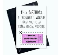 Funny Joke Birthday Card For Her This Birthday I Thought I Would Treat You To An Extra Special Voucher Cost Of Living For her AP107