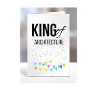 Funny, Joke, Card for Someone loves Architecture, Birthday Gifts For Men, Male, Him, Man, Work, Colleagues, Presents for Christmas, King of, A5-240_6