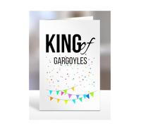 Funny, Joke, Card for Someone loves Gargoyles, Birthday Gifts For Men, Male, Him, Man, Work, Colleagues, Presents for Christmas, King of, A5-240_100