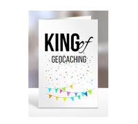 Funny, Joke, Card for Someone loves Geocaching, Birthday Gifts For Men, Male, Him, Man, Work, Colleagues, Presents for Christmas, King of, A5-240_103