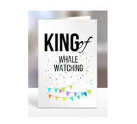 Funny, Joke, Card for Someone loves Whale Watching, Birthday Gifts For Men, Male, Him, Man, Work, Colleagues, Presents for Christmas, King of, A5-240_285