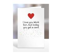 Funny, Joke Card Gifts for Work Son, I love you everyday but today you get a, valentines, anniversary cards, him her, from, presents for Christmas, A5-303d_9