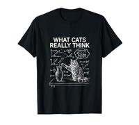 Funny Joke Cat Lovers Physics Humor What Cats Really Think T-Shirt