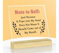 Funny Joke Gifts for Women Sarcastic Acrylic Plaque with Stand Novelty Work Gifts for Coworker Employee Boss Lady Colleague Friendship Keepsake Christmas Birthday Present Gag Acrylic Decor
