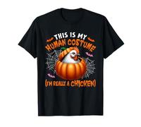 Funny Joke Human Costume I'm Really A Chicken Halloween T-Shirt