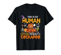 Funny Joke Human Costume I'm Really A Cockapoo Halloween T-Shirt