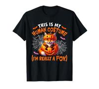 Funny Joke Human Costume I'm Really A Fox Halloween T-Shirt