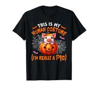Funny Joke Human Costume I'm Really A Pig Halloween T-Shirt