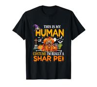 Funny Joke Human Costume I'm Really A Shar Pei Halloween T-Shirt