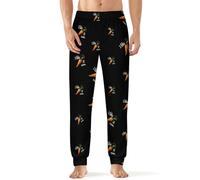 Funny Joke I Like It Raw Carrot Men's Pajama Pant Soft Printed Straight-Fit Jogger Sleep Pants Casual Lounge Sleepwear PJs