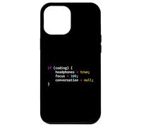 Funny Joke Programming If Coding Headphones Focus T-Shirt Case for iPhone 12 Pro Max