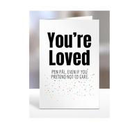 Funny, Joke, Silly, Valentines Day Card For Pen Pal, From, Him, Her, Couples, Gifts, You're loved, Presents for Christmas, A5-301c_31