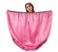 Funny Joke Underwear Granny Panties Novelty Big Knickers Plus-size Underpants Oversized Undies Prank Novelty Print Underwear Knickers w/Lace Trim Funny Present for Women Men (One Size) Pink