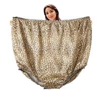 Funny Joke Underwear Granny Panties Novelty Big Knickers Plus-size Underpants Oversized Undies Prank Novelty Print Underwear Knickers w/Lace Trim Funny Present for Women Men (Brown-1, One Size)
