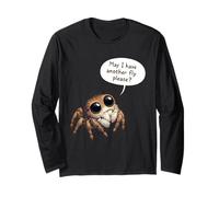 Funny Jumping Spider May I Have Another Fly Please Long Sleeve T-Shirt