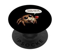 Funny Jumping Spider May I Have Another Fly Please PopSockets Adhesive PopGrip
