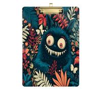 Funny Jungle Monsters Blue Folder clipboards Waterproof for Classroom Supplies for Teachers high School Size 9 x 12.5 Tabla para escribir con Clip