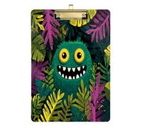Funny Jungle Monsters clipboards for Kids Plastic for Classroom Supplies Teachers high School Size 9 x 12 5 Tabla para escribir con Clip