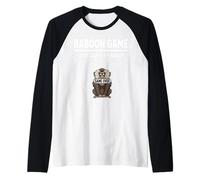 Funny Jungle Primate Baboon Game Don’t Look at The Baboon Raglan Baseball Tee