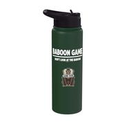 Funny Jungle Primate Baboon Game Don’t Look at the Baboon Stainless Steel Insulated Water Bottle